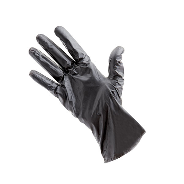 Guante Vinilo  Color Negro  Caja con 100 guantes  Tamaños mediano y grande